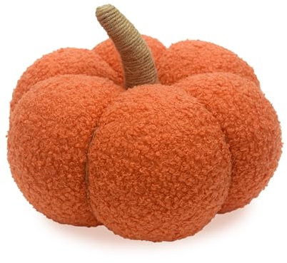 Benross 9 Soft Pumpkin Decoration/Autumn & Halloween Seasonal Home Décor/Plush Teddy Fabric (Orange)