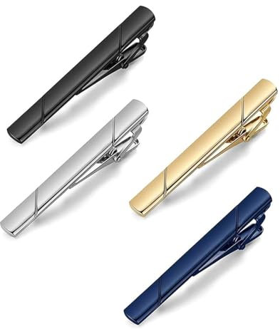 Edelstahl Krawattenklammer, Herren Krawattennadel Klassische, Dünn Krawattenklamme, Krawattennadel Klassischer Business Stil, für Hochzeit, Business, Dating, Verlobung, Tägliche Kleidung