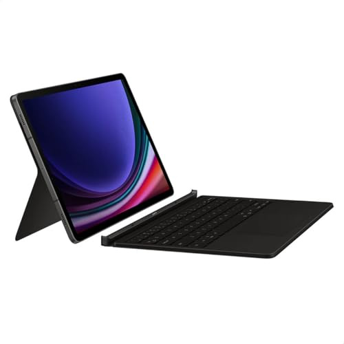Samsung Cover per tastiera, adatta per Samsung Galaxy Tab S9/S9 FE, articolo originale Samsung, protegge da graffi e urti, batteria a lunga durata, colore nero