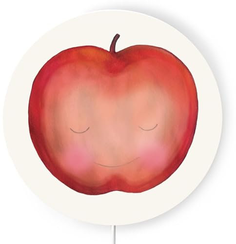 Hartendief Bär im Apfel Wandlampe | Für Baby- & Kinderzimmer | Kinderzimmerdesign | Handgemalt & nachhaltig