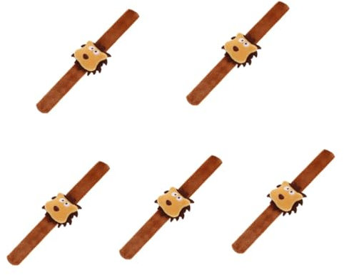 GETAJGHSD 5stücke Cartoon Tier Slap Armband Niedlicher Wristband Leicht Und Sicher Für Partys Spielzeug Und Für
