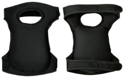 Gralara Lot de 2 genouillères de jardin multifonctions pour protection des genoux, équipement de protection pour les travaux de construction de maisons, Noir