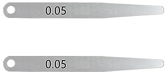 Spessimetro a Lamelle, 2pcs spessimetri metrico spessore spessimetro 0.05-0.30mm Gap strumento di misurazione calibro di spessore for Gap Larghezza Per misurare larghezza/spessore(0.05mm)