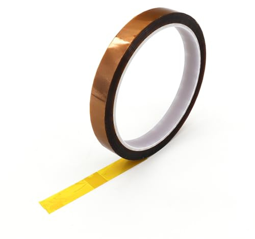 Misuyue 15mm Kapton Tape, Antistatisch Hitzebeständiges Klebeband 33m Braun | Hitzebeständiges bis 300℃, Polyimid Isolierband für 3D-Drucker Löten, Sublimation, Elektronik Leiterplatten