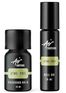 Air Creative® Atme frei Erkältungs Set - Roll on für unterwegs & Öl für Zuhause - Freie Nase & freie Atemwege Duo mit Eukalyptus & Cajeput - 100% Naturrein