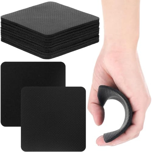 12 Cuscinetti Antiscivolo Per Grip Palestra, Sollevamento Pesi, Materiale In Gomma, Come I Guanti Per Palestra, Proteggono Le Mani, 11 * 11 cm, Nero