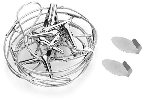 CHICIRIS Fashionable Wire Rope Photo Clamp/Holder Hanging Photo Wall Decor with Firm Clamp/Holder, Long Rope for Multiple , Postcards, Memos, Steel/Iron Material for Custom Art