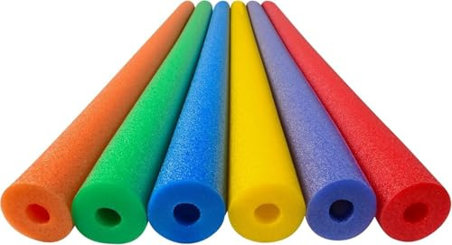Set aus 2 Schwimmbad-Nudeln, schwimmende Schaumstoffröhre, Schwimmhilfe, Woggle-Stämme, flexible Nudeln für Wasser, Schwimmen, Dekoration, Bastelprojekte, Mehrzweck (E-lila)
