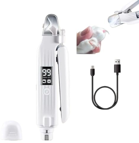 bergxperten PetTrim 2-in-1– LED-Krallenschneider + Nagelschleifer，Geeignet für Katzen und Hunde, elektrisch, mit LED-Licht, wiederaufladbar, geeignet für Haustiere Aller Größen