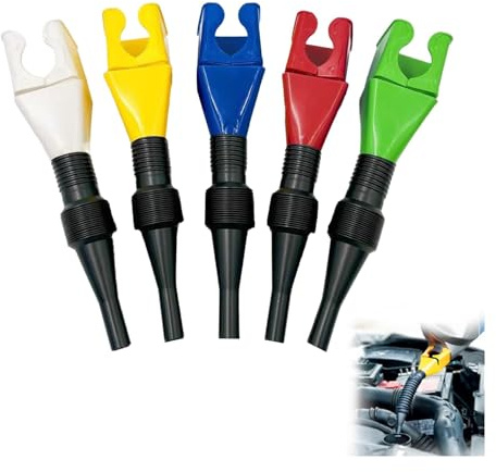 SIXHAOBU 5 Stück Flexibler Schnelltrichter, Automatischer Trichter mit Schlauch für Benzin, Universal Plastic Funnel, Einfülltrichter Benzin für Autoöl und Haushaltszwecke