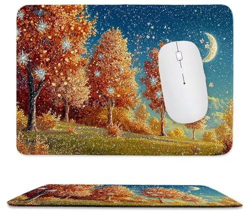 Mouse Pad Starry Sky Tree, Small Mouse Mat 36 x 30 cm with Non-Slip Rubber Base, Waterproof Mousepad, Gaming Mousemat for Women Kids Men Laptops Keyboard Tray Home Traveling Office Accessories d-893