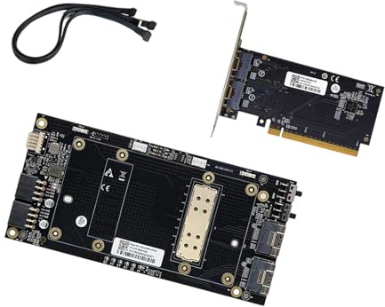 YUPEIUKLI Scheda Grafica SXM2 V100 a Canale Singolo X16 con Piastre di Base Passanti e interfaccia 8654 per Installazione Esterna