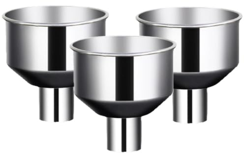 Pequeño Embudo De Metal | 3 Piezas Artilugio Boquilla Transferencia Polvo | Embudo Para Recarga De Salsa -, salsa, perfume, hogar, cocina, restaurante, apartamento, comedor