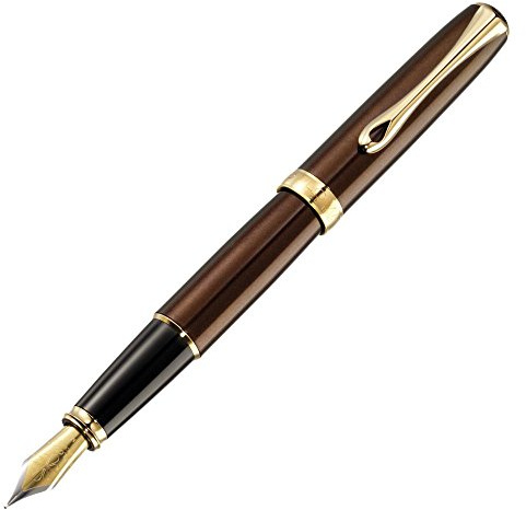 Diplomat D40213021 Excellence A2 Marrakesh Füllfederhalter mit Stahl extre feine Feder, Gold