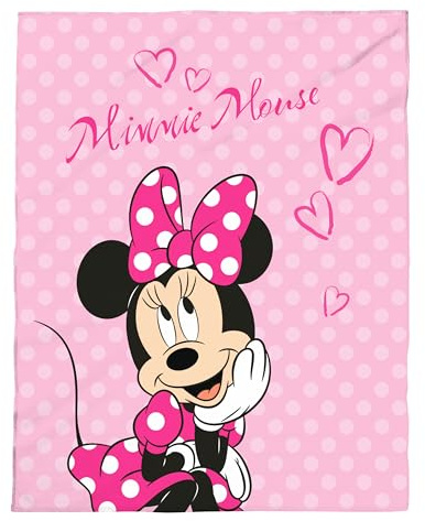 Disney Minnie Mouse Flanell Flauschdecke Kuscheldecke 130 x 160 cm