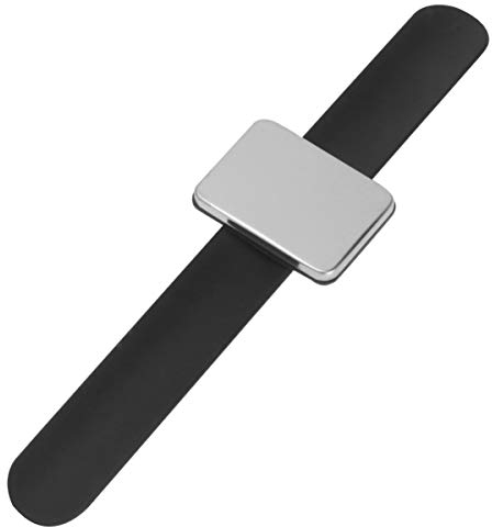 MILISTEN Magnet Nadelkissen Armband Magnetische Armnadelkissen Handgelenk Silikonarmband Silikon Magnetarmband für Friseur Friseurbedarf Nähen Nähnadeln Kissen