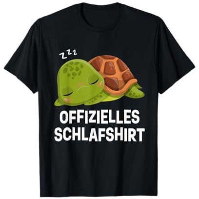 Offizielles Schlafshirt Schildkröte Spruch Schlafanzug Kröte T-Shirt