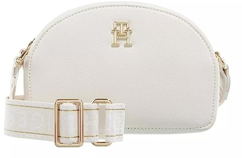 Tommy Hilfiger Damen Umhängetasche Tommy Life Half Moon Camera Bag Klein, Beige (Weathered White), Einheitsgröße