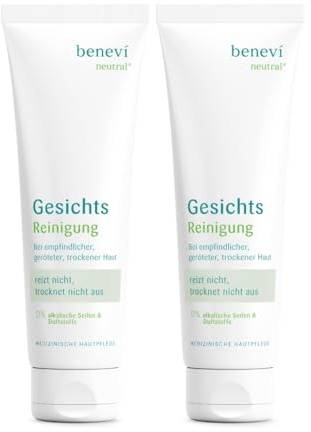 benevi neutral Gesichts-Reinigung 2 x 125ml für empfindliche, irritierte, trockene Haut. Ausschließlich milde Tenside, besonders hautverträglich. pH 5,5