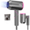 Mini Seche Cheveux Voyage Pliable - DEWILY Professionnel Sèche-cheveux de voyage Petit， Ionique Hair Dryer 1 buses, 3 températures, Sèche-cheveux petit format 1800W