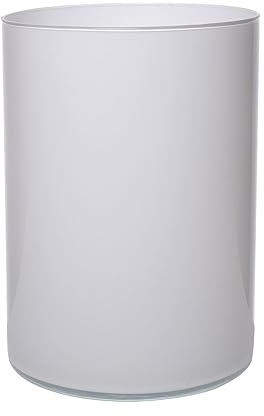 INNA-Glas Glas Vase Zylinder Sanya Earth, weiß, 25 cm, Ø 18 cm | Deko Vase/Kerzenglas