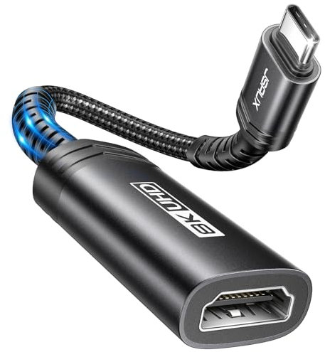 JSAUX USB C auf HDMI Adapter, 8K USB Type C auf HDMI Buchse Adapter [für Thunderbolt 3] kompatibel mit iPhone 15 Pro, MacBook Pro/Air, Surface, Samsung Galaxy S21 S20 Ultra S10 S9 S8, Dell XPS 15