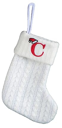 Nikolausstiefel zum Befüllen, mit 26 Buchstaben, Weihnachtsstrumpf Kamin Nikolausstrumpf Gefüllt Weihnachtsstrümpfe, Christmas Stocking Personalised Hängende Strümpfe Weihnachtssocke (C, One Size)