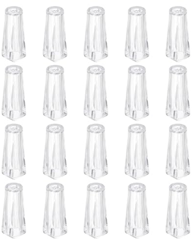 sourcing map Cord Knobs, Transparent Plastic Cord Tassel Drops Pull End Pendant for Window Blinds Shade Curtain Craft, 1.3x0.5 20Pcs