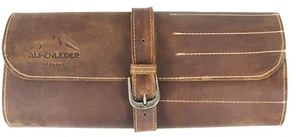 Alpenleder Werkzeug Rolltasche - AVUS (Handgefertigt) - Nachhaltiges Bio-Leder aus regionaler Landwirtschaft | Werkzeugtasche zum Aufrollen, Werkzeugmappe *Fair Produziert* (Wild Camel, ohne Werkzeug)