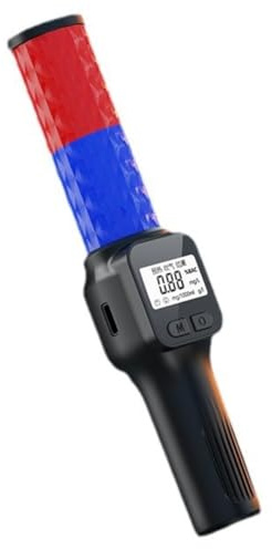 iFutniew Probador de alcohol profesional portátil con barra de prueba de alcohol, detector de alcohol de mano de alta precisión, prueba de conducción ebria, transmisión especial de voz