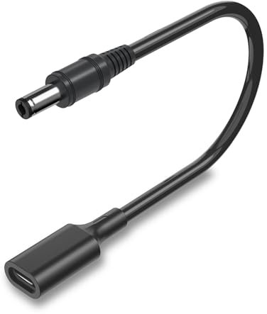 USB C to DC Plug 5.5 x 2.5mm Adapter Cable, (1Pack 1Ft) PD Type C Female to Male Barrel Adapter Converter Power Cable for Tablet PC, Printer, Cable Connection Box, Network Switch, Hard Disk Box