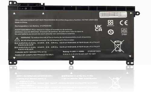 FlyZythrol 11.55V 42Wh ON03XL BI03XL battery Compatible With HP ProBook X360 11 G1 G2 Pavilion X360 13-U M3-U M3-U001DX M3-U103DX Stream 14-AX 14-CB 14-DS 14-AX010WM 14-ax000 HSTNN-UB6W 915486-855