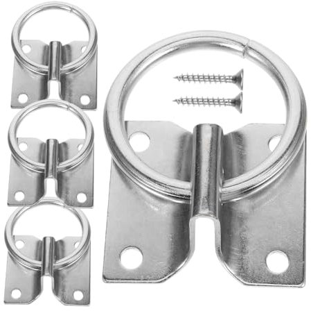 Kisangel 4stücke Teiliges Rostfreies Pferde-anbindering Kreuzblocker Stabile Befestigung Gegen Ziehen Langlebiges Material Für Pferdestall Und Sicheres Training