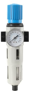 Cozyel Réducteur de pression d'air comprimé 1/2 - Séparateur d'eau - Unité d'entretien - Avec manomètre - Séparateur d'huile - Régulateur de pression - Accessoire pour compresseur - 16 bar - Filtre
