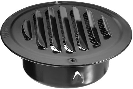 OGA Stainless Steel Ventilation Grille, Round Exhaust Grille, End Grille with Insect Protection, Bird Protection, Mouse Protection, Wall Ventilation for Homes, Bathrooms, Kitchen, Garage (100 mm