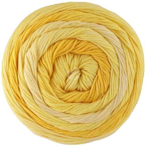 LANA GROSSA Gomitolo Tono | Wolle in dezenten Ton- in-Ton Farbverlauf in fruchtigen Farben | Handstrickgarn aus 100% Baumwolle (Bio) |100g Wolle zum Stricken & Häkeln | 360m Garn FB 1031