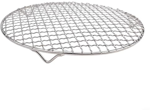 Yuanpgky Griglia di raffreddamento rotonda in filo di acciaio inossidabile 201 per torte, torte, biscotti, pizza, barbecue, diverse dimensioni disponibili, lavabile in lavastoviglie (26 cm)
