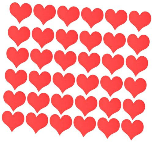 SOIMISS 100 Stück Herzförmige Papierkarten 7X8cm Rote Valentinstags Geschenkkarten Dickes Papier für Liebesgrüße Dekoration