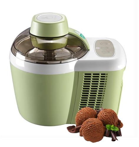 Máquina eléctrica casera para hacer helados de 600 ml, con dos velocidades para helados suaves y duros, fácil de limpiar y silenciosa. Ideal para preparar yogur helado casero y para niños.,Green
