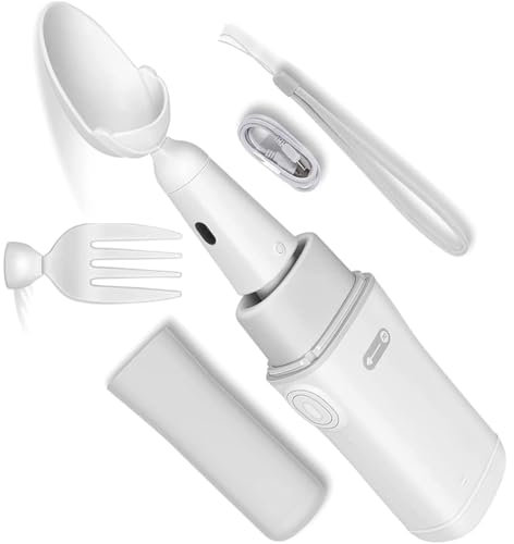 Cuillère Parkinson,cuillère anti-secousses intelligente,cuillère stabilisatrice intelligente portable avec fourchette pour les patients atteints de la maladie de Parkinson ou souffrant de tremblements