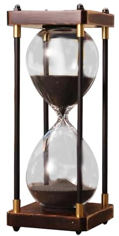 Sablier décoratif - Minuteur 1 minute - Élégant - Décoratif - Gestion du temps décente - Sablier créatif pour salon sur le lieu de travail - Verre élégant