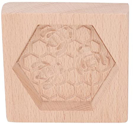 Fyearfly Wooden Cookie Mould Beechwood Reusable Washable Biscuit Press for Easy Baking