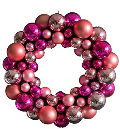 Weihnachtskugelkranz 35 cm bunte Kugeln Christbaumschmuck dekorativer Anhänger