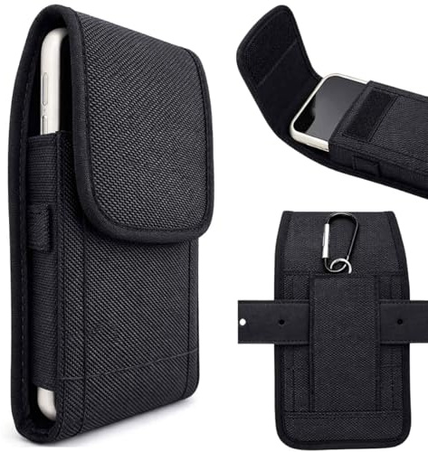 Universal Handy Gürteltasche für iPhone 16 15 14 13 12 Pro Max 7 8 Plus, Samsung Galaxy S21 FE S25 S24 S23 S22 S21 S20 FE (L), Premium Gürteltasche Handytasche Halterung