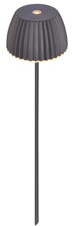 BRILONER - Riffle mini utomhuslampor, markmarkspett, touch-dimmer, inbyggd minnesfunktion, ip44, laddningsbart batteri, utomhuslampor utan LED-ström, 8,5 x 80,5 cm, antracit