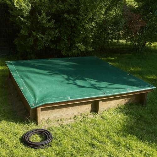 Sandkastenabdeckung Verschiedene Maße PE Gewebe, luftdurchlässig, grün (3,0x3,0m)