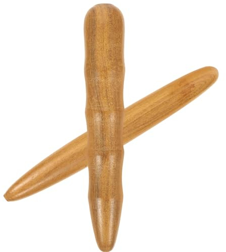 HOMOCONO Bastoni per Massaggio in Legno 2 Pezzi Forma Tradizionale Retro, Strumenti per Massaggi Muscolari e Piedi, Lisci e Delicati, Adatti per Uso Interno ed Esterno