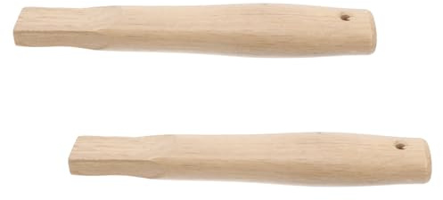 MALUGOGO 2pcs Wooden Hickory Axe Handles with Ergonomic Shape and Square Hole Design, Precision Fit and Anti-Slip and Camp Use in Woodworking and Repairs