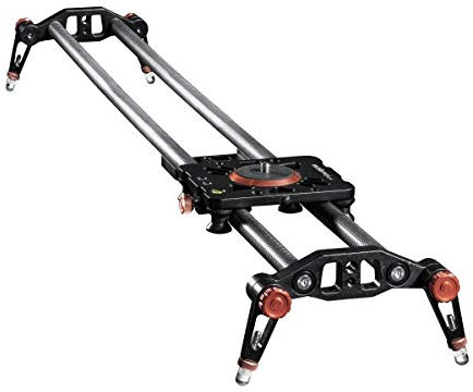 Walimex Pro Carbon Video Slider Pro (100 cm, ruckelfreie Kamerafahrten, inklusiv Transporttasche und Wasserwage) schwarz