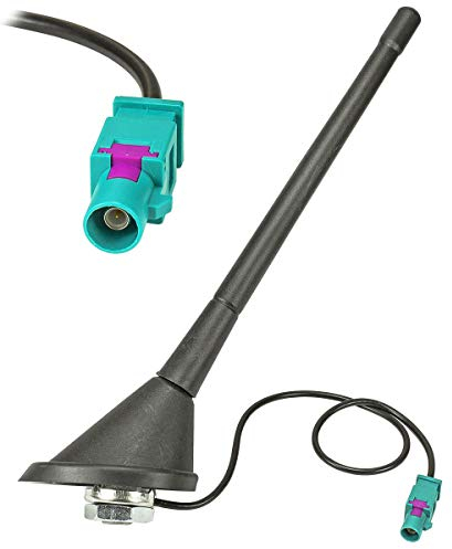 tomzz Audio 1057-002 Fakra Antenne Dachantenne im 16V Design mit Verstärker kompatibel mit Audi Skoda VW 72 Grad Stab 17,5cm